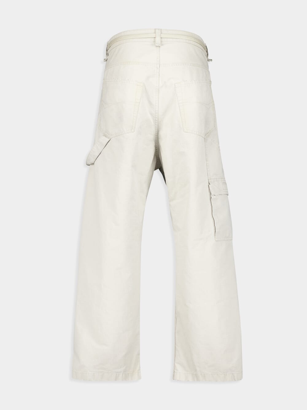 Cream Cropped Cargo Pants