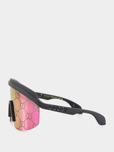 Gucci Oversize-Frame Logo-Embossed Sunglasses