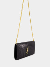 Saint Laurent Black Cassandre Clutch