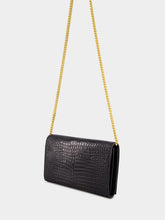 Saint Laurent Black Cassandre Clutch