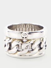 Alexander McQueen Logo Detail Silver-Tone Ring