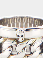 Alexander McQueen Logo Detail Silver-Tone Ring