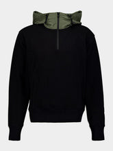 Alexander McQueen Contrasting-Hood Half-Zip Sweatshirt