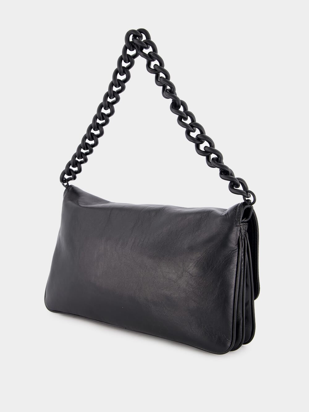 Black BB Soft Medium Flap Bag