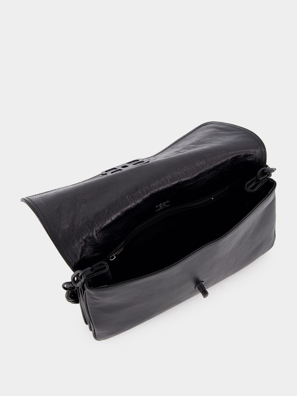 Black BB Soft Medium Flap Bag