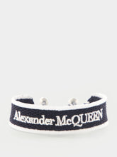 Alexander McQueen Logo-embroidered bracelet