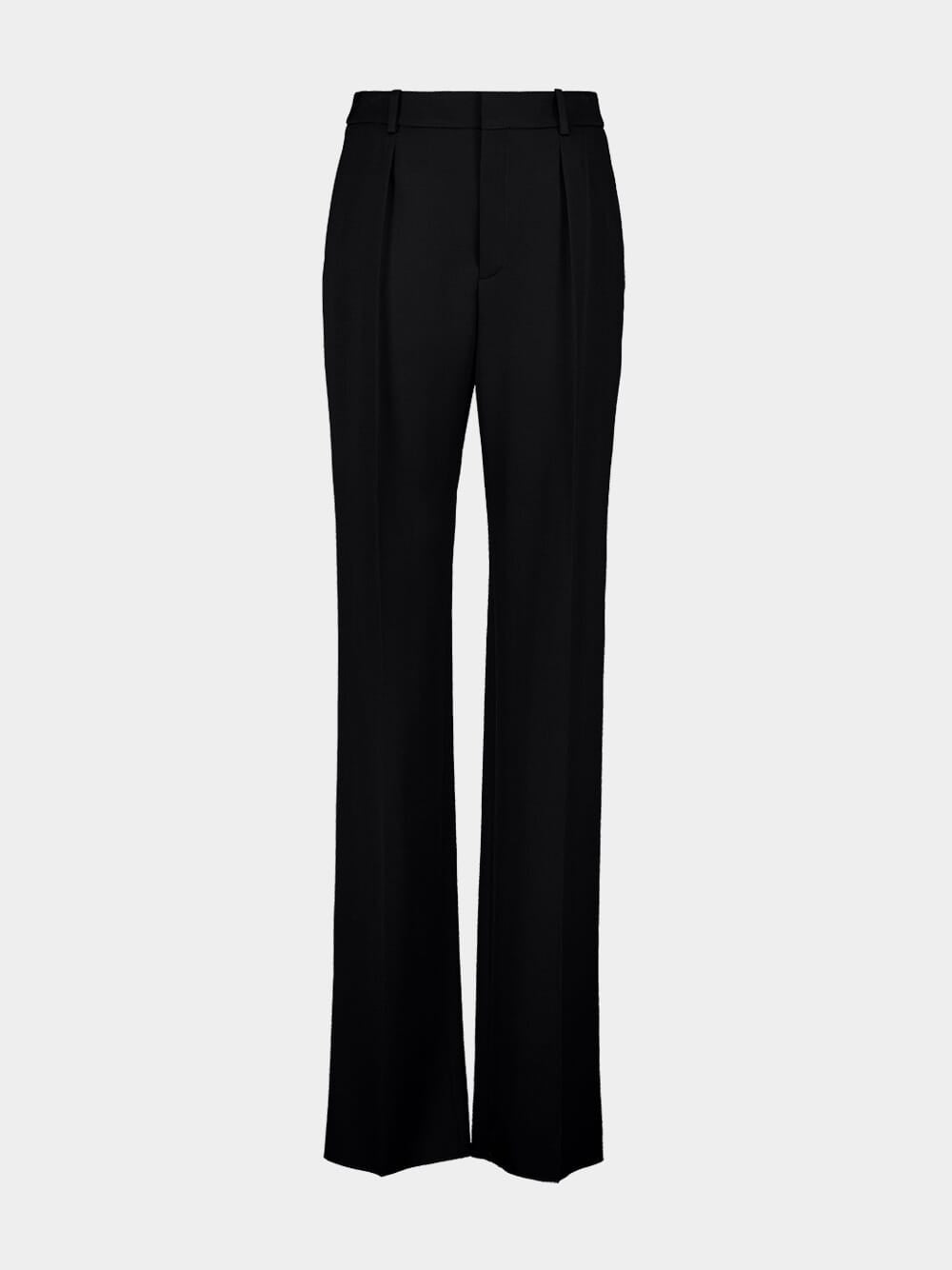 Tailored Wool Straight-Leg Trousers