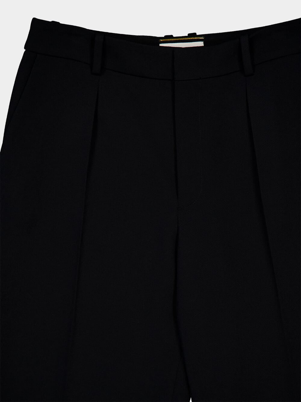 Tailored Wool Straight-Leg Trousers