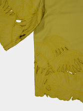 Zimmermann Moss Embroidered Cotton Cut-Out Shirt