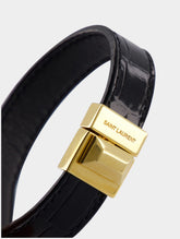 Saint Laurent Stud Leather Bracelet