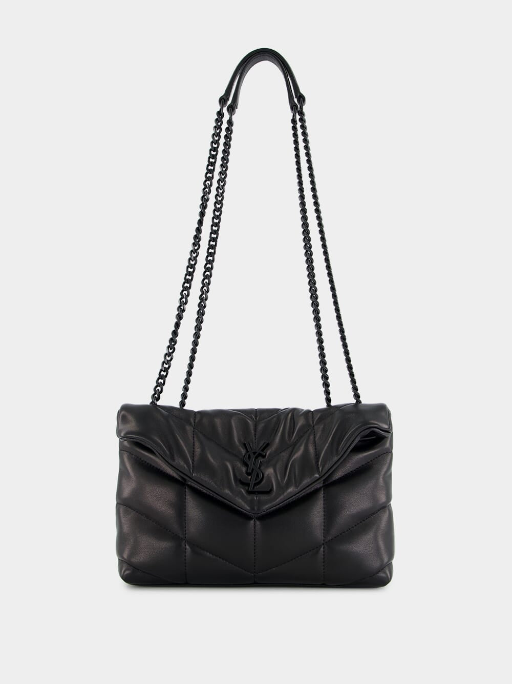 Black Toy Puffer Bag in Lambskin