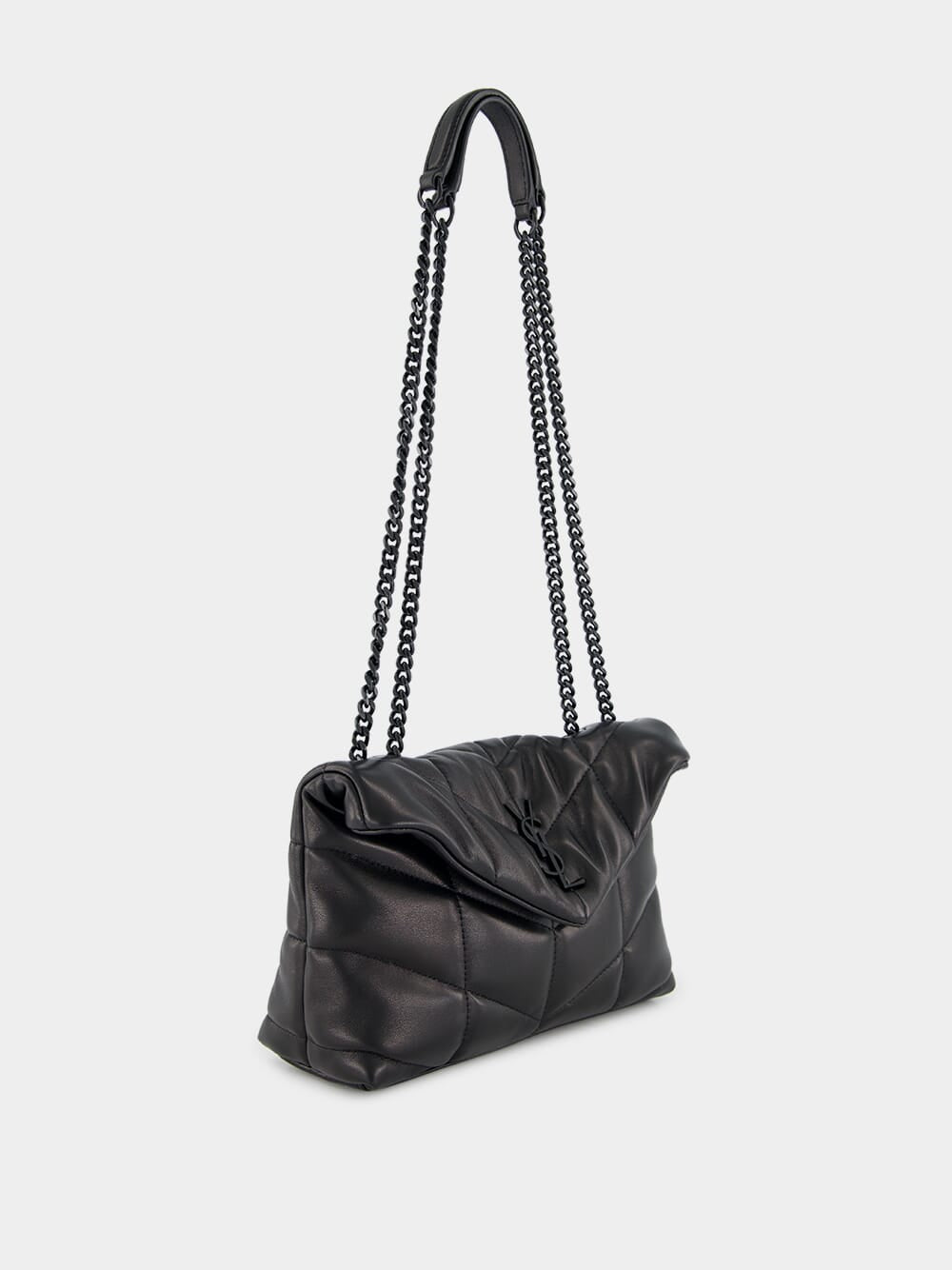 Black Toy Puffer Bag in Lambskin