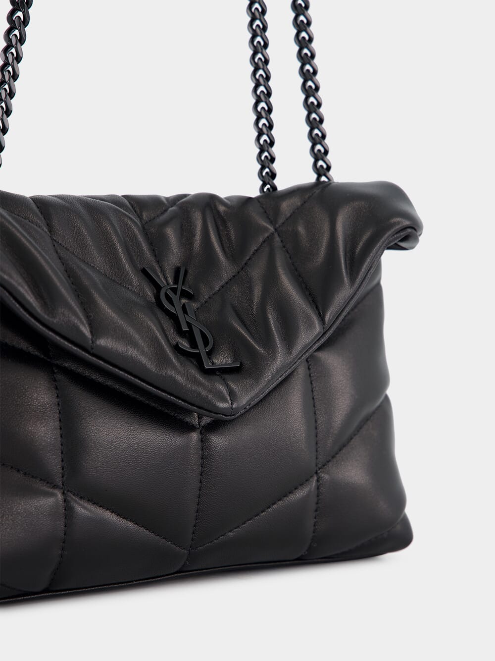 Black Toy Puffer Bag in Lambskin