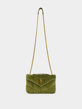 Saint Laurent New Juniper Green Toy Puffer Suede Bag