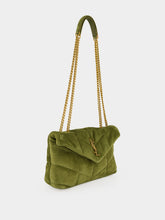Saint Laurent New Juniper Green Toy Puffer Suede Bag