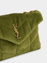 Saint Laurent New Juniper Green Toy Puffer Suede Bag