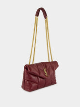 Saint Laurent Dark Ruby Toy Puffer Shiny Leather Bag