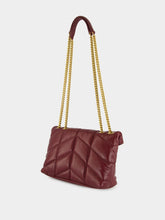 Saint Laurent Dark Ruby Toy Puffer Shiny Leather Bag