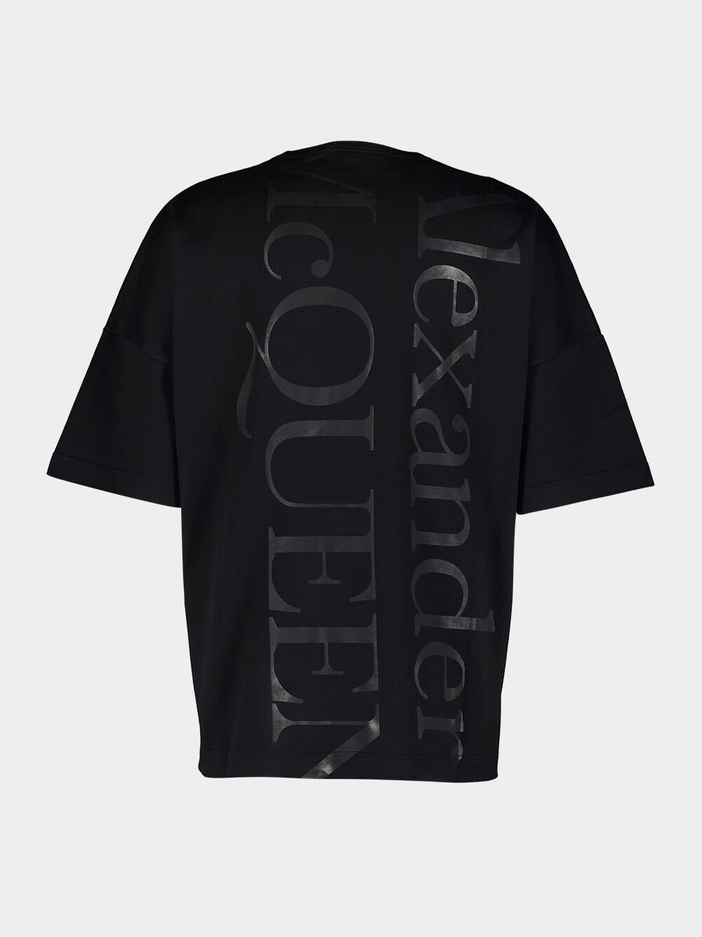 Exploded Logo Oversized Black T-Shirt