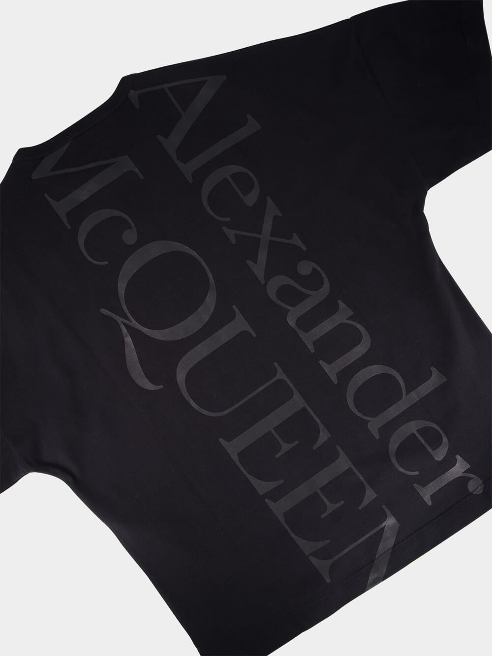 Exploded Logo Oversized Black T-Shirt