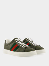 Gucci Dark Green GG Supreme Ace Sneakers