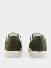 Gucci Dark Green GG Supreme Ace Sneakers