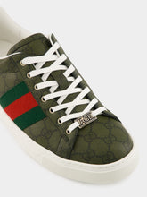 Gucci Dark Green GG Supreme Ace Sneakers