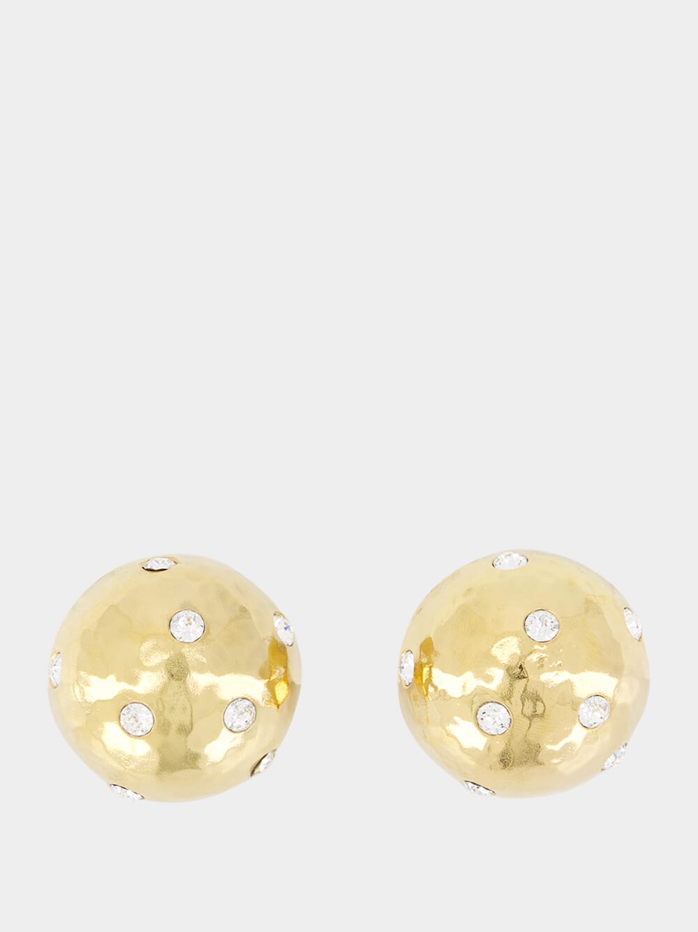 Gold-Tone Rhinestone Earrings