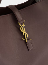 Saint Laurent Le 5 à 7 Bea Tote in Raisin Grained Leather
