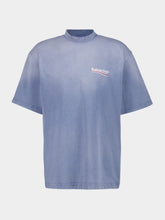 Balenciaga Faded Blue Medium Fit T-Shirt