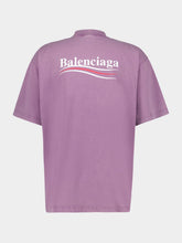 Balenciaga Political Campaign T-Shirt in Faded Purple