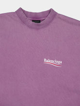 Balenciaga Political Campaign T-Shirt in Faded Purple