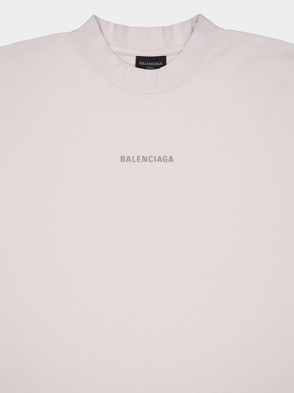 Chalk White Reflective-Logo Cotton T-Shirt