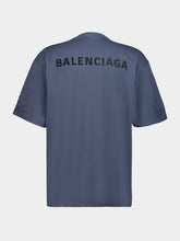 Balenciaga Faded Dark Blue Cotton T-Shirt
