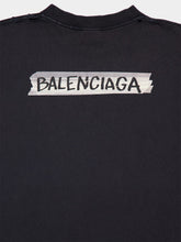 Balenciaga Faded Black Masking Tape T-Shirt
