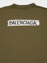 Balenciaga Khaki Masking Tape Medium Fit T-Shirt
