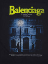 Balenciaga Washed Black Address Medium Fit T-Shirt