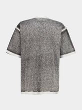 Balenciaga Melange Grey Cotton Logo T-Shirt