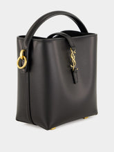 Saint Laurent Le 37 Mini Bucket Bag in Black Shiny Leather