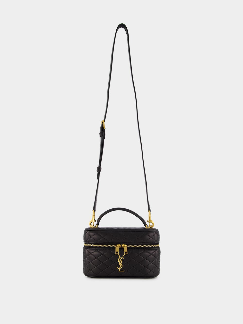 Black Lambskin Gaby Vanity Bag