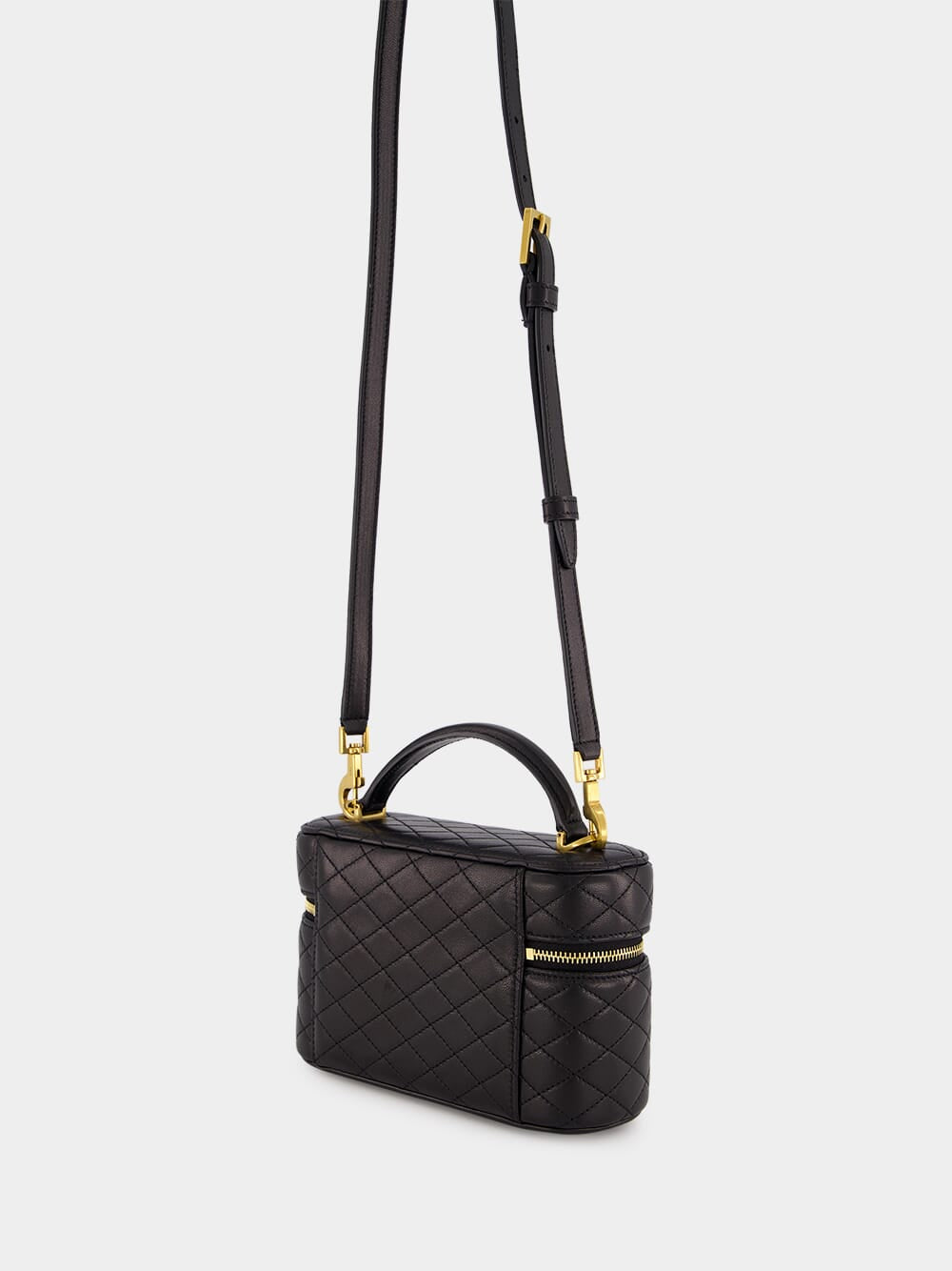 Black Lambskin Gaby Vanity Bag