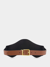 Altuzarra Black and Woody Reversible Corset Belt