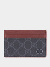 Gucci Black and Burgundy GG Card Case