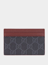 Gucci Black and Burgundy GG Card Case