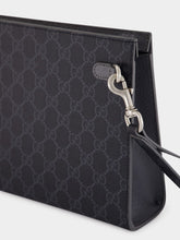 Gucci Black GG Supreme Small Pouch with Ceramic-Effect GG Detail
