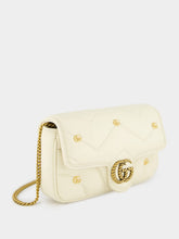 Gucci Antique White GG Marmont Mini Quilted Shoulder Bag