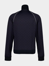 Gucci Navy Blue GG Nylon and Jersey Zip Jacket