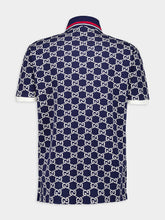 Gucci Navy GG Cotton Jersey Jacquard Polo Shirt