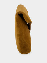 Saint Laurent Caramel Cognac Large Suede Envelope Pouch