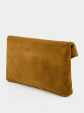 Saint Laurent Caramel Cognac Large Suede Envelope Pouch